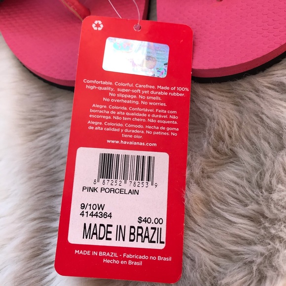 SOLD - NWT HAVAIANAS Brazilian flip flop sandals hot pink - Picture 2 of 4